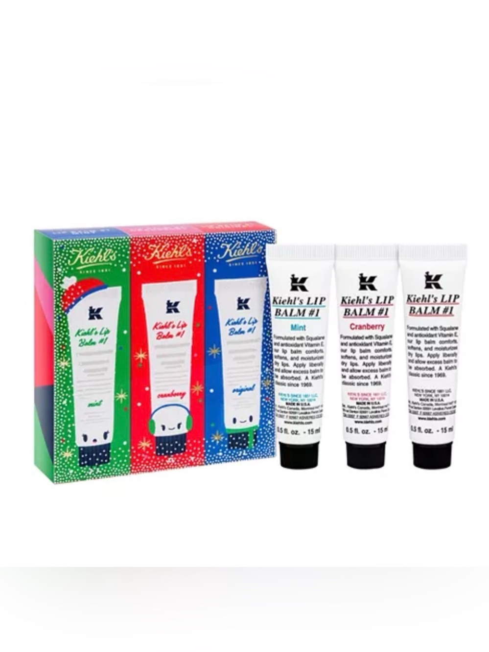 Kiehl’s “KISS ME WITH KIEHL’S” Holiday Set: Mint, CRANBERRY, Orig.  *RARE *NIB